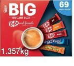 【New User Only】Nestlé Kitkat and Friends Big Biscuit Box  69 x Chocolate Biscuit Bars – KitKat, Blue Riband, Toffee Crisp  Bulk Chocolate Box 1.357kg X2 boxes