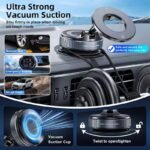 MY[Ready Stock] 2025New 360 Rotation Vacuum Suction Cup Phone Holder Foldable Magnetic Magsafe Car Phone Mount for Gym/Mirror/Smooth Surface