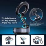MY[Ready Stock] 2025New 360 Rotation Vacuum Suction Cup Phone Holder Foldable Magnetic Magsafe Car Phone Mount for Gym/Mirror/Smooth Surface