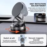 MY[Ready Stock] 2025New 360 Rotation Vacuum Suction Cup Phone Holder Foldable Magnetic Magsafe Car Phone Mount for Gym/Mirror/Smooth Surface
