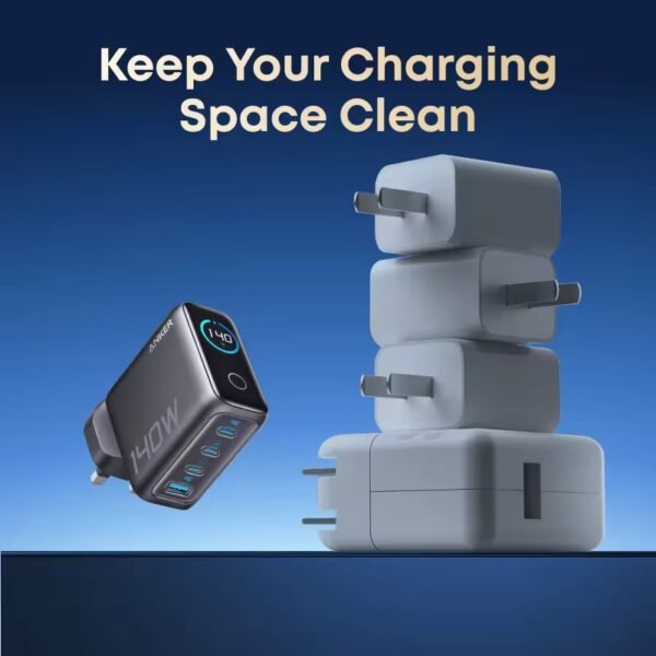 Anker Charger 140W PD 3.1 Fast Charging 4-Port GaN USB C Charger Foldable Laptop Charger B2697