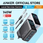 Anker Charger 140W PD 3.1 Fast Charging 4-Port GaN USB C Charger Foldable Laptop Charger B2697