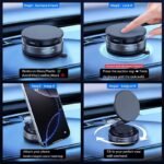 MY[Ready Stock] 2025New 360 Rotation Vacuum Suction Cup Phone Holder Foldable Magnetic Magsafe Car Phone Mount for Gym/Mirror/Smooth Surface