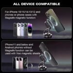 MY[Ready Stock] 2025New 360 Rotation Vacuum Suction Cup Phone Holder Foldable Magnetic Magsafe Car Phone Mount for Gym/Mirror/Smooth Surface