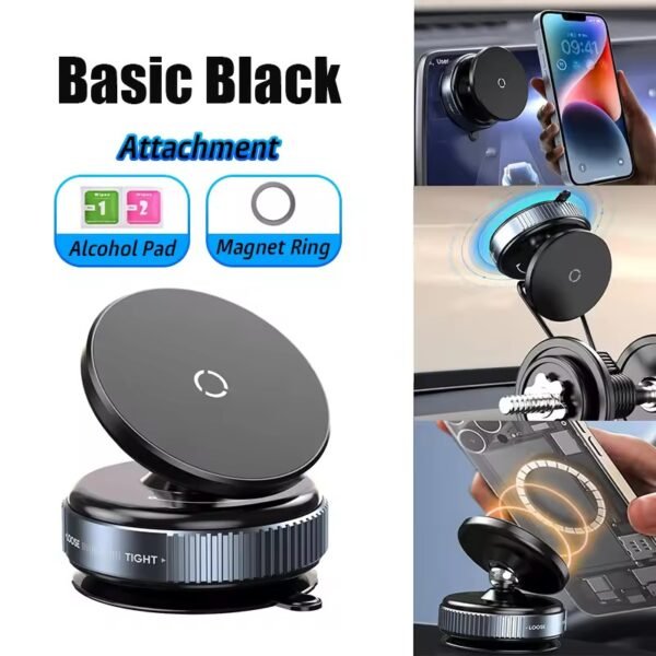 MY[Ready Stock] 2025New 360 Rotation Vacuum Suction Cup Phone Holder Foldable Magnetic Magsafe Car Phone Mount for Gym/Mirror/Smooth Surface