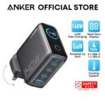 Anker Charger 140W PD 3.1 Fast Charging 4-Port GaN USB C Charger Foldable Laptop Charger B2697