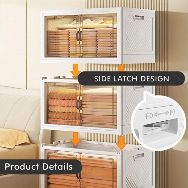 DR.STORAGE 3/5 Layers Large Capacity Storage Cabinet Folable Storage Cabinet Almari Pakaian