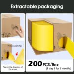 MY STOCK 200PCS 45*59cm Rubbish Bag Handle Breakpoint Thickened Disposable Garbage Bag Plastic Trash Bags Portable×10 boxes.