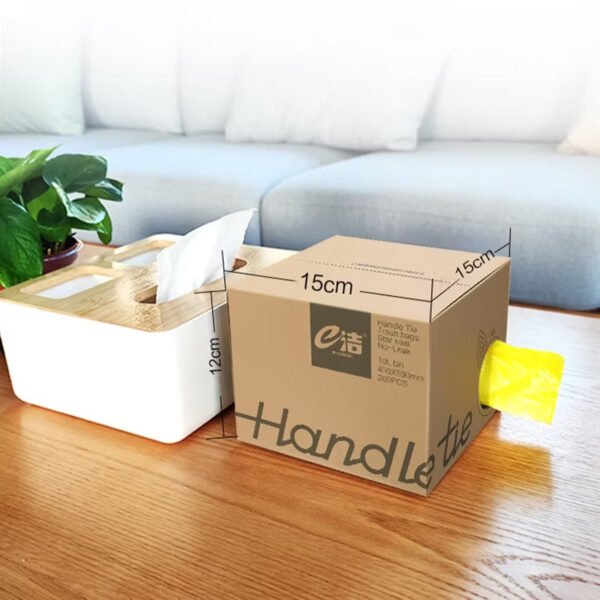 MY STOCK 200PCS 45*59cm Rubbish Bag Handle Breakpoint Thickened Disposable Garbage Bag Plastic Trash Bags Portable×10 boxes.