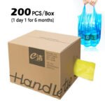 MY STOCK 200PCS 45*59cm Rubbish Bag Handle Breakpoint Thickened Disposable Garbage Bag Plastic Trash Bags Portable×10 boxes.