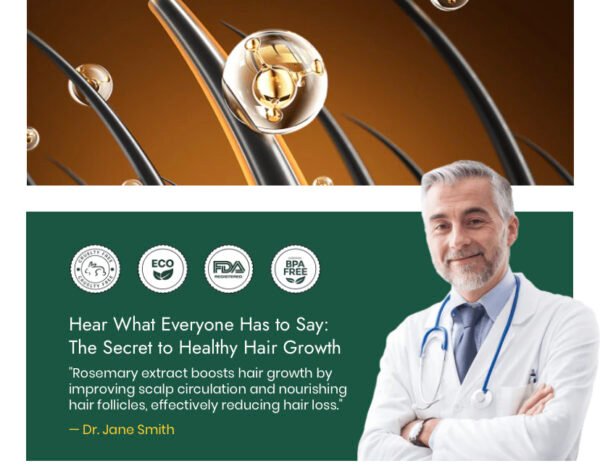 MY Rosemary Hydrolyzed Keratin Shampoo, Nourishes Thinning Hair for Women and Men-100ML