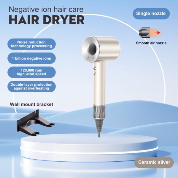 【MY Local】Portable Hair Dryer 1600W High Speed Hair Dryer Negative Lon Hair Care Fast Drying Low Noise Temperature Control