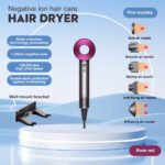 【MY Local】Portable Hair Dryer 1600W High Speed Hair Dryer Negative Lon Hair Care Fast Drying Low Noise Temperature Control