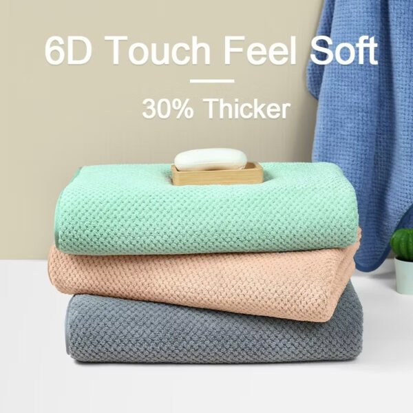 Microfiber Bath Towel 70x140cm Super Absorbent & Quick Dry Soft for Baby & Adult Anti-Bacterial