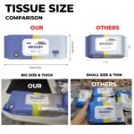 5 Packs (80pcs) 400Sheets Kitchen Wipes Cleaning Wipes Multifunctional Strong Decontamination Degreasing Wet Tissue