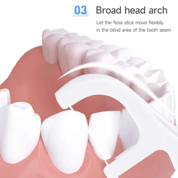 50pcs Dental Floss Stick Tooth Cleaning Interdental Brush Dental Floss Pick Oral Hygiene Care Dental Floss Ultra-Fine×10 boxes 500pcs.