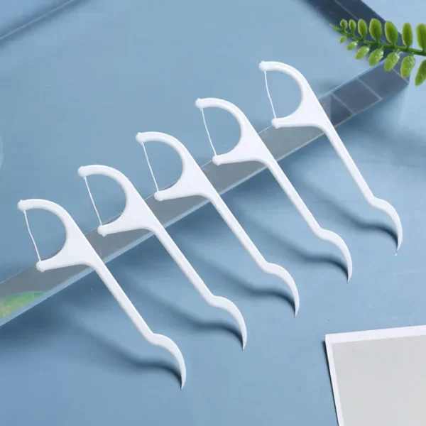 50pcs Dental Floss Stick Tooth Cleaning Interdental Brush Dental Floss Pick Oral Hygiene Care Dental Floss Ultra-Fine×10 boxes 500pcs.