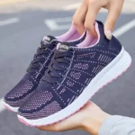 Women's shoes new soft sole comfortable casual shoes trend sports running shoes women's breathable woven shoes