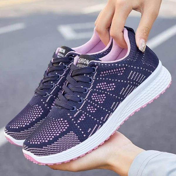 Women's shoes new soft sole comfortable casual shoes trend sports running shoes women's breathable woven shoes