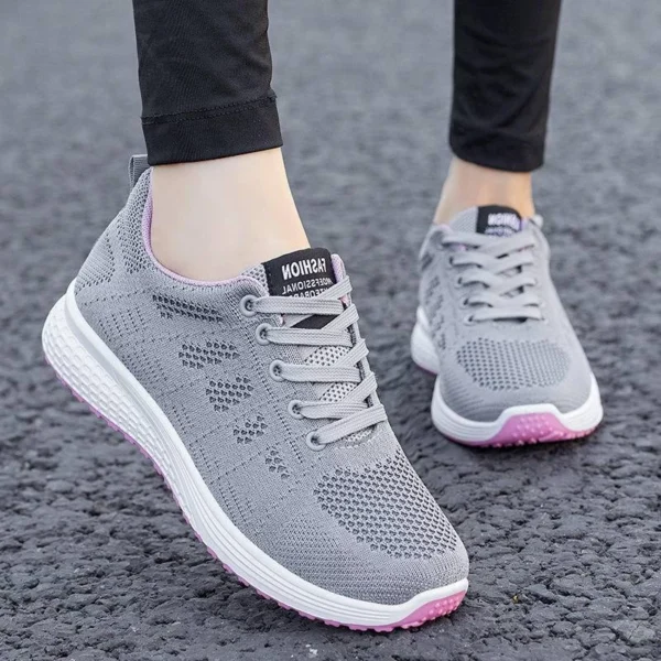 Women's shoes new soft sole comfortable casual shoes trend sports running shoes women's breathable woven shoes