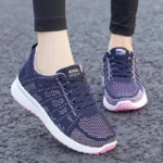 Women's shoes new soft sole comfortable casual shoes trend sports running shoes women's breathable woven shoes