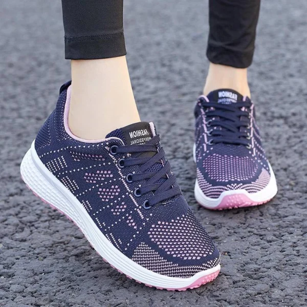 Women's shoes new soft sole comfortable casual shoes trend sports running shoes women's breathable woven shoes