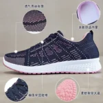 Women's shoes new soft sole comfortable casual shoes trend sports running shoes women's breathable woven shoes