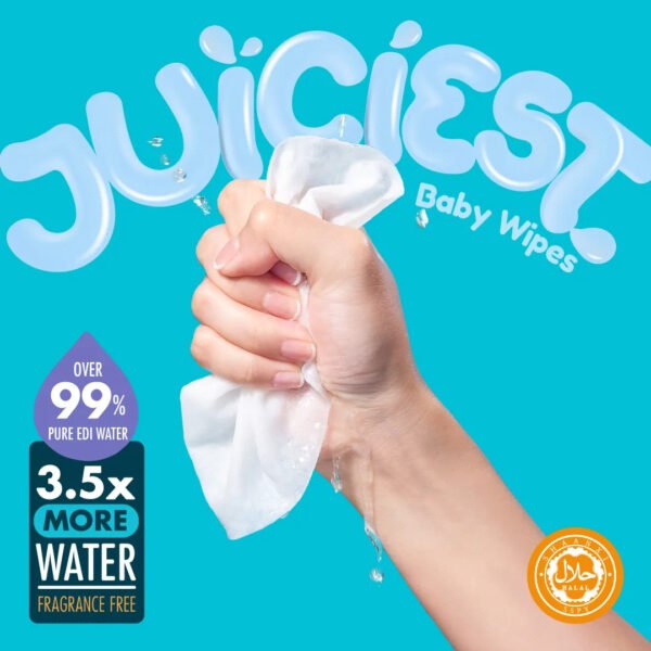 [CARTON] Upgraded Formula Hoppi Premium 99% Baby Water Wipes (20 Wipes x 25 Packs)