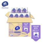 CLEARANCE SALE, STOK TERHAD❗VINDA PRESTIGE 4D DECO EMBOSSED TISSUE TOILET 3PLY 27 ROLLS KUAT & PENYERAP